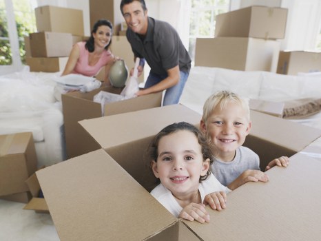 Removal team helping with a London house move