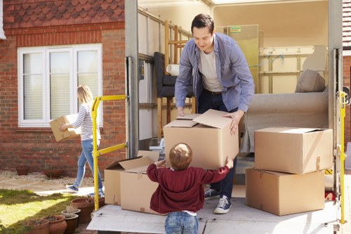 Team member preparing a safe and organised van move