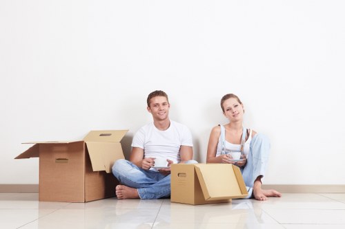 Home move planning and loading on a London street