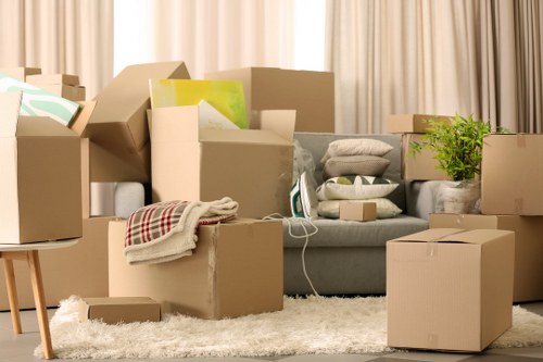 Van loading support for a London home relocation