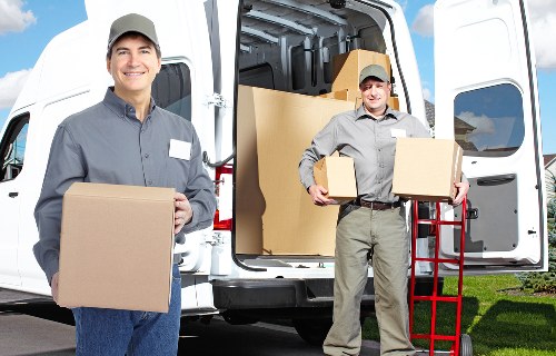 Commercial removals truck supporting an office relocation in London
