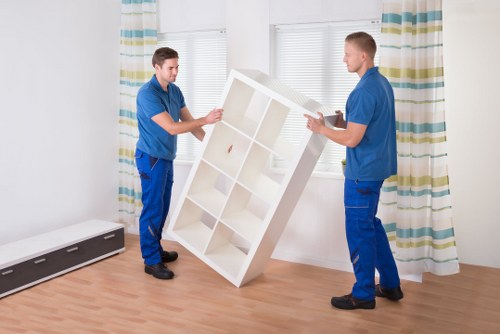 Moving team assisting with flat removals in London