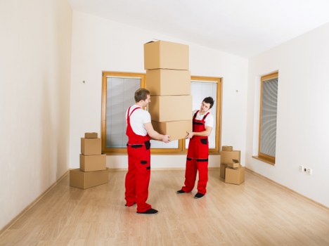 Moving items through a London street with a van